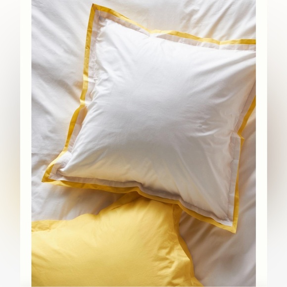 Anthropologie Tipped Contrast Euro Sham NWT - Picture 1 of 7
